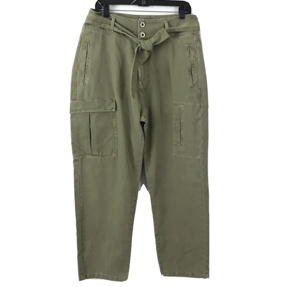 Zara Olive Green Cargo Pants - Picture 2 of 12